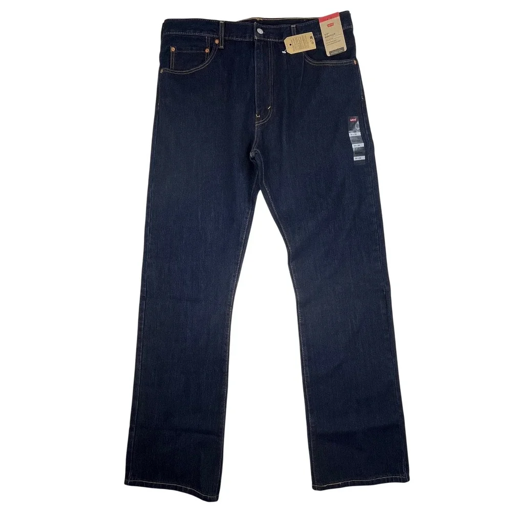 Levis 517 Bootcut Jeans Mens 38x36 Rinse Dark Wash Denim Blue NWT